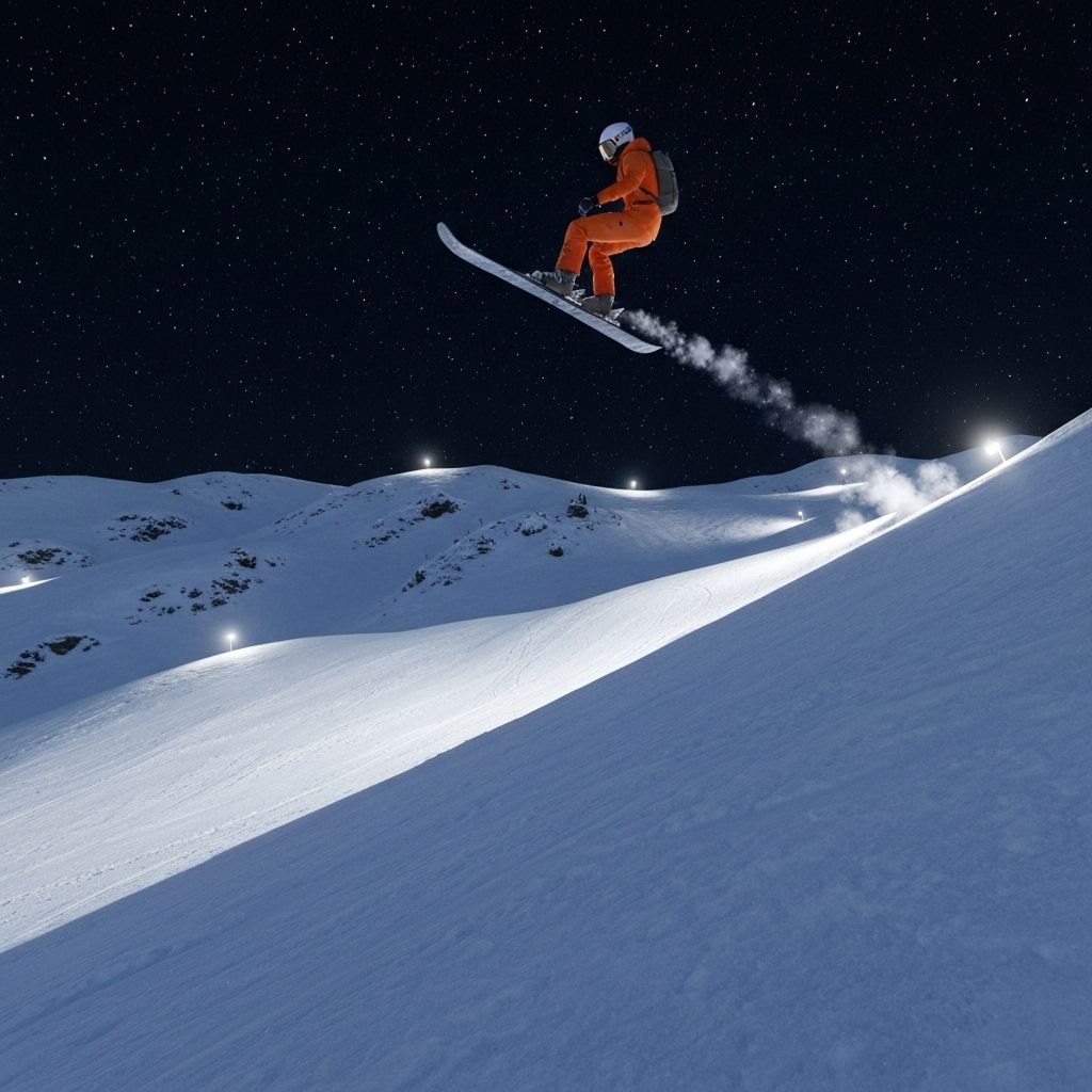 Night Slope Snow Rider 3D unblocked night slope scene
